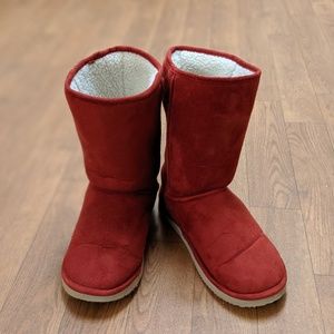 Red Winter Boots